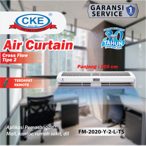[EZM.0101303] CKE Air Curtain Blower FM-2020 Putih AC Angin Toko Gedung Kantor Hotel