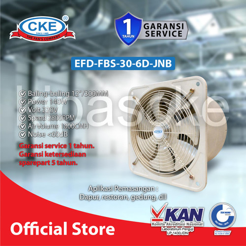 [EZM.0101848] CKE Drum Fan Type EFD-FBS-30-6D-JNB 12 Inch 220V 140W Blower Tabung