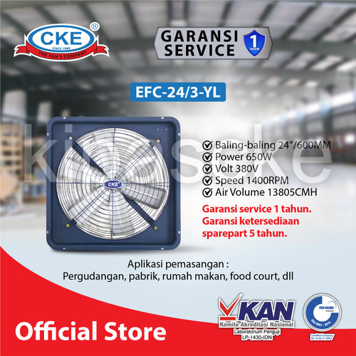 [EZM.0101148] CKE Exhaust Fan EFC 24 Inch 380V INDUSTRI Exhaust Dinding Blower