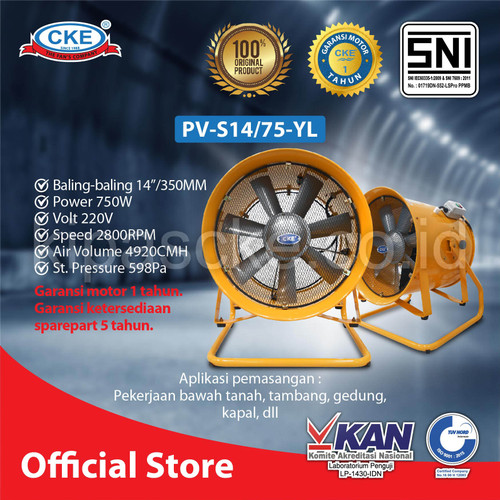 [EZM.0101121] CKE Portable Ventilator PV-S14 75 14 Inch Ventilator Blower Kipas