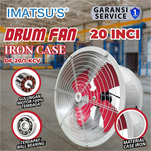 [EZM.0100014] Drum Fan Blower Tabung 20 Inch Kipas Blower Tube Axial Flow Exhaust Duct Fan 20" 1 Phase 240W