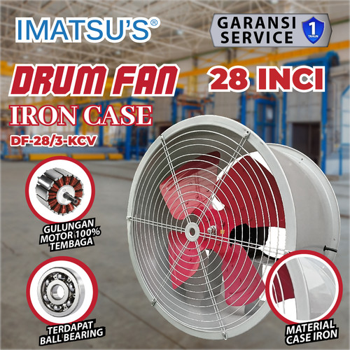 [EZM.0100012] Drum Fan Blower Tabung 28 Inch Kipas Blower Tube Axial Flow Exhaust Duct Fan 28" 3 Phase 380v