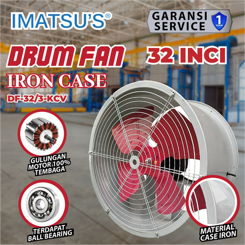 [EZM.0100011] Drum Fan Blower Tabung 32 Inch Kipas Blower Tube Axial Flow Exhaust Duct Fan 32" 3 Phase 380v