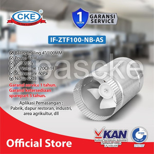 [EZM.0101711] Duct Inline IF-ZTF100-NB-AS 4 Inch Inline Fan Duct Blower Hisap