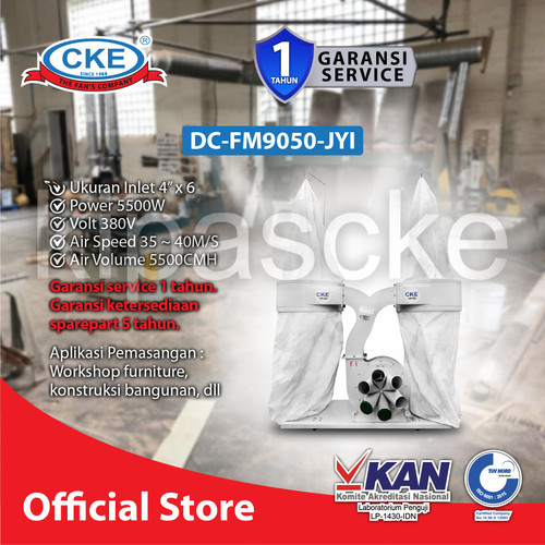 [EZM.0100792] Dust Collector 7.4 HP Double Bag 380V Penghisap Debu Serpihan Kayu CKE