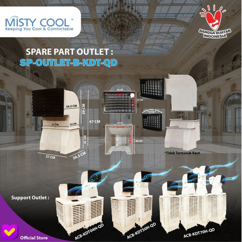 [EZM.0100273] Evaporative Air Cooler Penyejuk Ruangan 60M² Blower Pendingin Ruangan