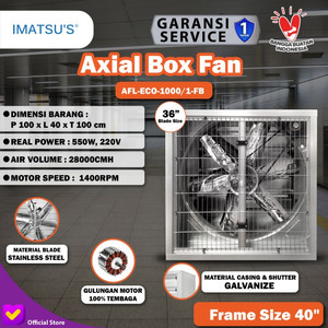 [EZM.0100289] Exhaust Box Fan Blower Kandang Ayam 36 Inch 220V 1 Phase Kipas Gudang