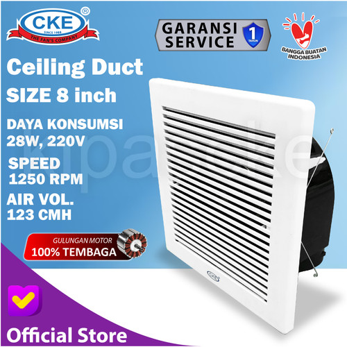 [EZM.0100378] Exhaust Fan Ceiling Plafon 8 Inch Kipas Angin Hisap Plafon Kamar Mandi