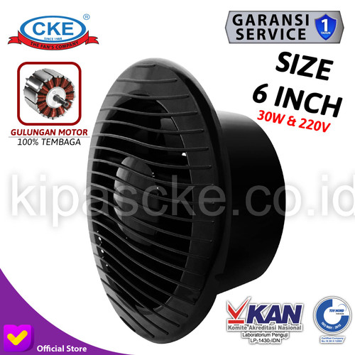 [EZM.0101526] Exhaust Fan Dinding 6 Inch Hexos/Heksos Tembok Exhaust Toilet Kamar