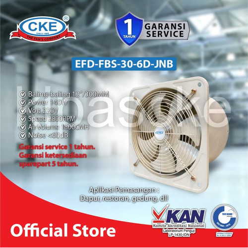 [EZM.0101478] Exhaust Fan Drum CKE 12 Inch Exhaust/Hexos Dinding
