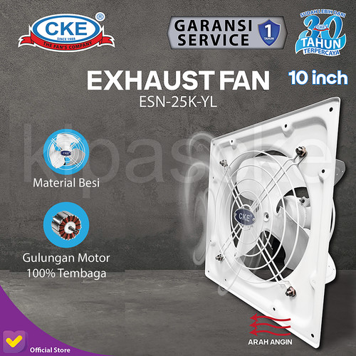 [EZM.0100108] Exhaust Korean Pressure Fan 10 Inch Kipas Hisap Dinding Tembok 10" Wall Exhaust Fan