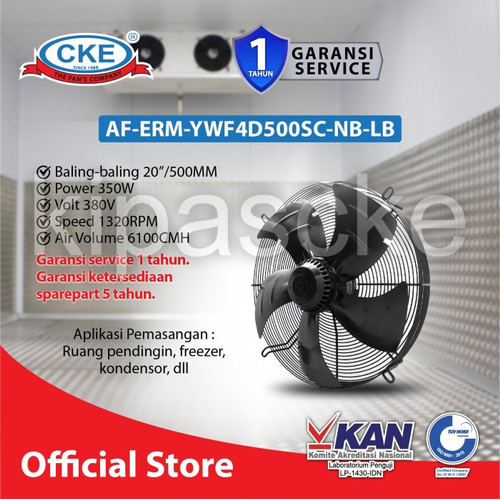 [EZM.0101481] Fan Condensor Axial 20 Inch 3 Phase 380 volt Fan Kipas Chiller Cooling
