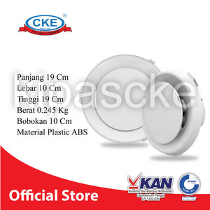 [EZM.0101577] Grill Penutup Inline Duct 4 Inch ABS Fan CKE