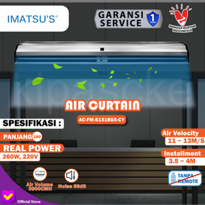[EZM.0102045] Imatsu Air Curtain AC-FM-S1518G5-CY 1.8 Meter Air Door Tirai Udara