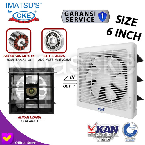 [EZM.0101904] Imatsu Exhaust Fan EFIO TR 6 Inch Exhaust Shutter In-Out Blower Gedung