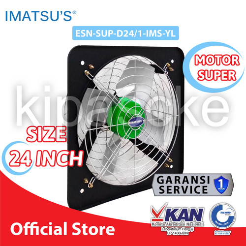[EZM.0101245] Imatsu Exhaust Fan Super ESN-SUP-D24/1-IMS-YL Dinding Blower Gedung