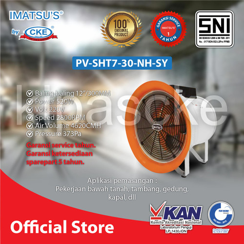 [EZM.0101886] Imatsu Portable Ventilator PV-SHT7-30 12 Inch Blower Ventilator Eksos
