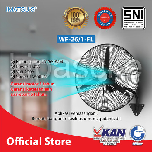 [EZM.0101908] Imatsu Wall Fan FL 26 Inch Kipas Angin Dinding Tembok Rumah