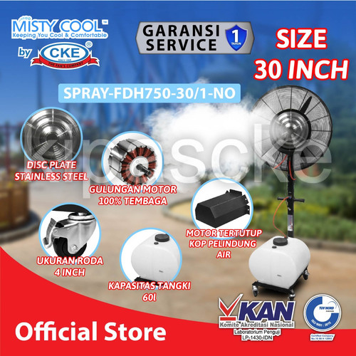 [EZM.0101896] Kipas Angin Embun 30 Inch Tangki 60L Spray Fan Kipas Kabut Misty Fan