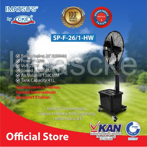 [EZM.0100048] Kipas Angin Embun Air 26 Inch 40 L / Misty Spray Fan Kipas Mist Angin Semprot Air 26"