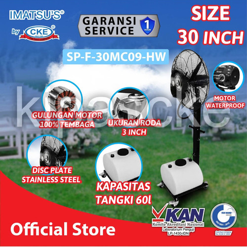 [EZM.0101538] Kipas Angin Embun Air 30 Inches - 60 L / Waterproof Motor Misty Fan