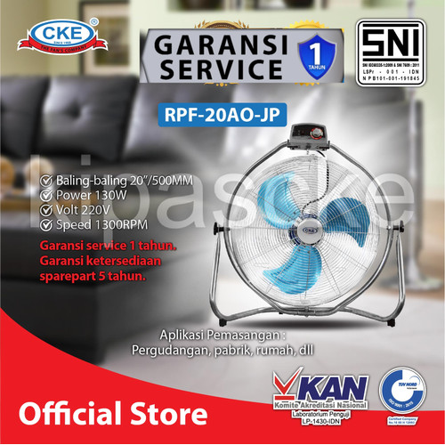 [EZM.0101574] Kipas Angin Meja / Industri Lantai 20 Inch Floor Fan Powerfull fan