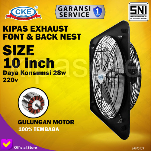 [EZM.0101504] Kipas Angin Partisi Exhaust Fan Industri 10" KipasExhaust Dinding Wall