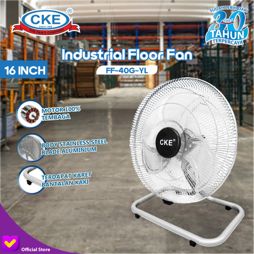 [EZM.0100096] Kipas Angin Tornado Lantai / Meja Industri 16 Inch Industrial Floor Desk Fan 16" Stainless Steel
