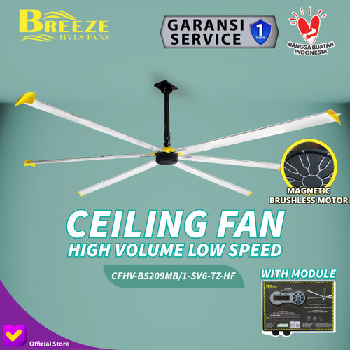 [EZM.0100120] Kipas HVLS Big Ceiling Fan 5.2 Meter 220V / Kipas Plafon Raksasa / Kipas Angin Masjid / Kipas Industri Gudang Pabrik 5.2M