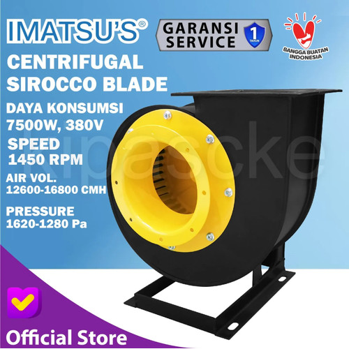 [EZM.0101429] Kipas Keong Centrifugal Fan 7.5KW 7500W 380V 10HP Blower Hisap Sirocco