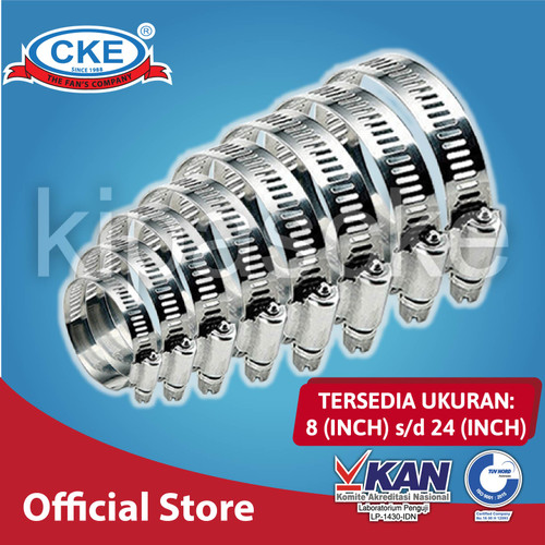 [EZM.0101553] Klem Selang Hose Clamp Stainless 8 10 12 14 16 18 20 24 Inch