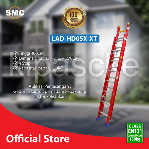 [EZM.0101073] Ladder LAD-DLT-40-XX Tangga Slide FiberGlass Aluminium 4m