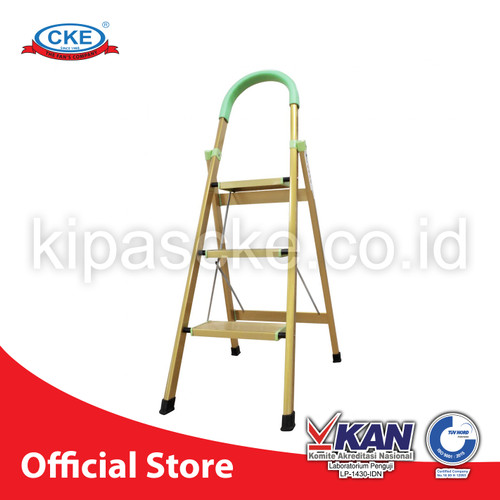 [EZM.0101929] Ladder LAD-HD03X- 3 Step Gold A 1.2 M Household Ladder Tangga Lipat