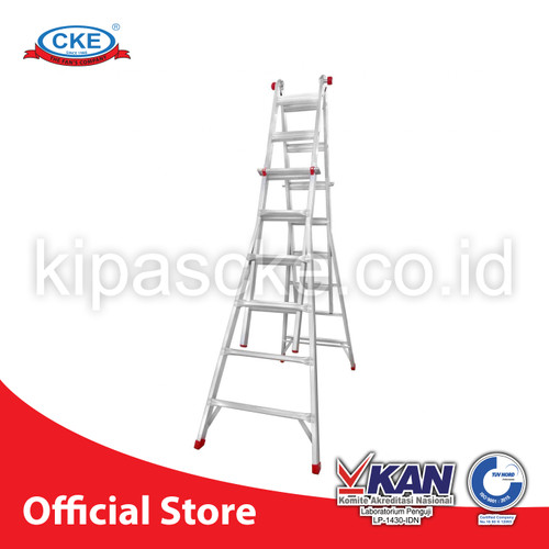 [EZM.0101072] Ladder LAD-LD-6C-XX Tangga Lipat Aluminium 3.7m