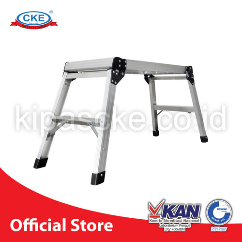 [EZM.0102078] Ladder Tangga Lipat W003 2 Step Silver 50 Cm Aluminium Engsel Tahan La