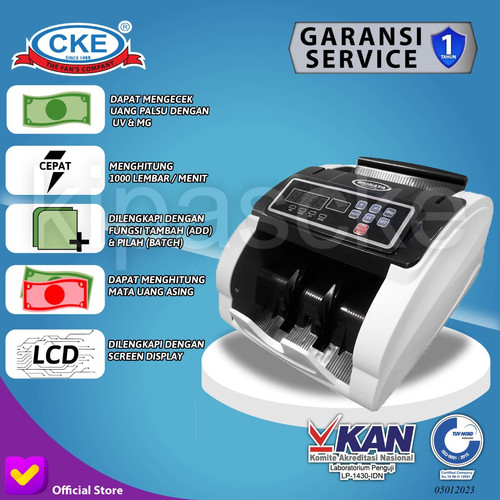 [EZM.0100512] Mesin penghitung uang alat hitung uang counter money Bill Counter cke
