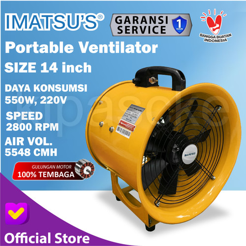 [EZM.0101437] Portable Ventilator / Blower / Exhaust 14" Inch Kipas Blower Ventilasi