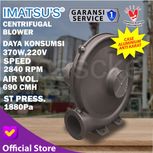 [EZM.0100345] Radial Centrifugal Blower 370WATT 220V Alumunium Chasing Blower Keong