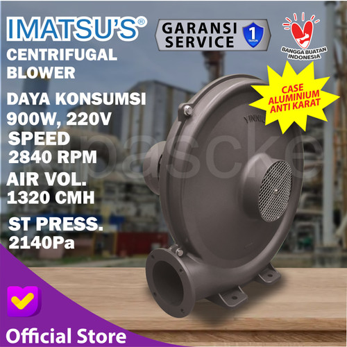 [EZM.0101426] Radial Centrifugal Blower 900WATT 220V Alumunium Chasing Blower Keong