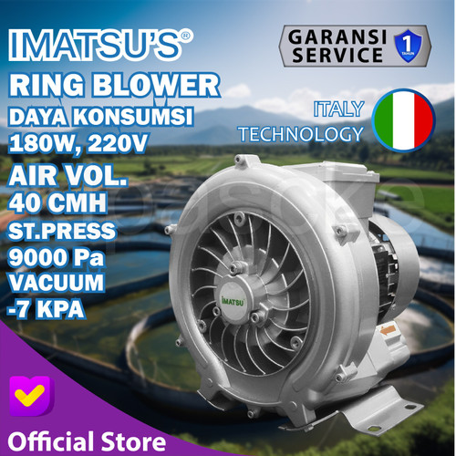[EZM.0100336] Ring Blower 180 Air Pump Blower Tambak Kolam 180W 180Watt 220V