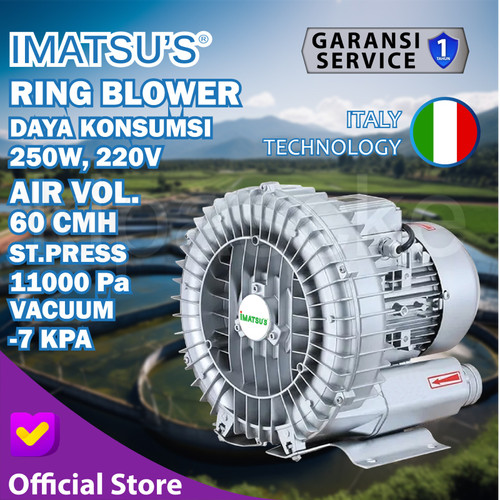 [EZM.0100334] Ring Blower 250 Air Pump Blower Tambak Kolam 250W 250Watt 220V