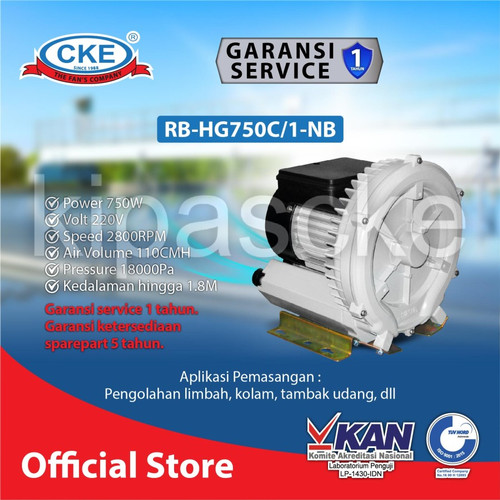 [EZM.0100619] Ring Blower 750 watt/0.75 kw 220v Blower Tambak Ikan Blower Kolam