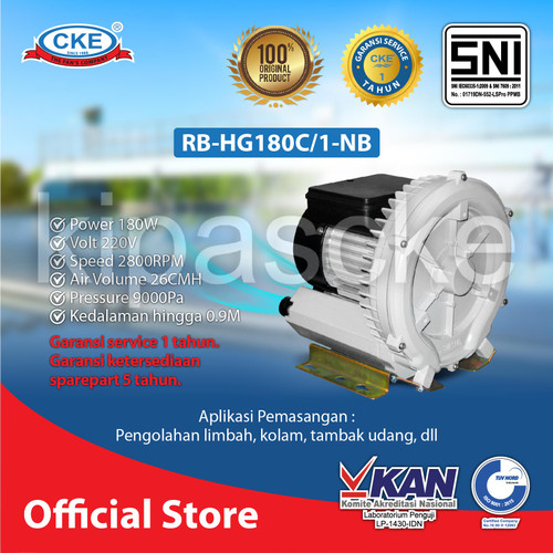 [EZM.0101814] RING BLOWER TYPE RB-HG180C/1 220V 180W BLOWER