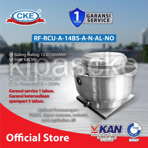 [EZM.0101584] Roof Fan 12.6" 750W Exhaust Atap Ventilasi Atap Blower Atap