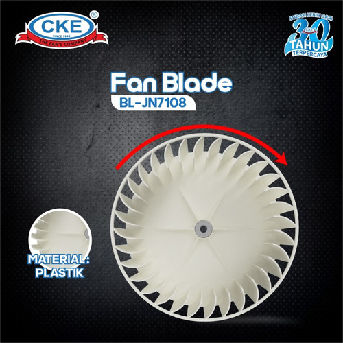 [EZM.0100046] Spare Part Blade / Baling Blower Centrifugal Fan Plastik BL-JN7108 Impeller Blower Keong Plastik