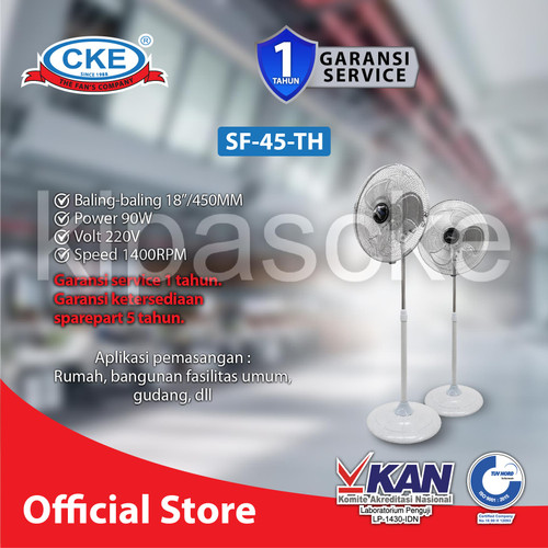 [EZM.0102056] Stand Fan CKE SF-45-TH 18Inch Kipas Angin Berdiri Kipas Angin Industri