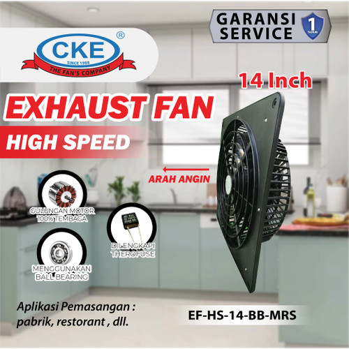 [EZM.0100018] Wall Exhaust Fan High Speed 14 Inch Kipas Hexos Tipe Dinding Tembok 14" Plastik