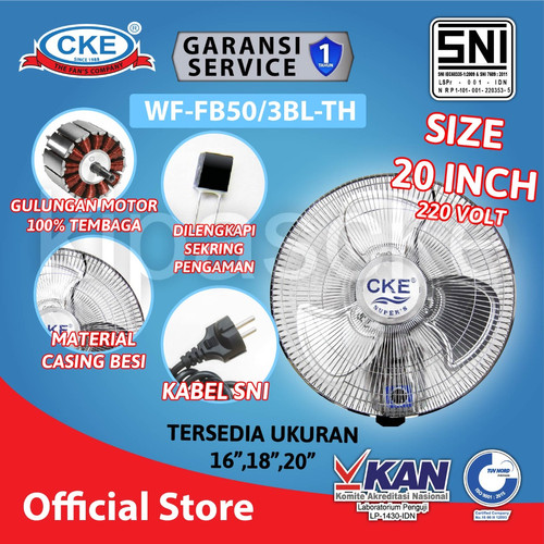 [EZM.0101227] Wall Fan CKE FB-TH 20 Inch Kipas Angin Dinding Tembok Industri