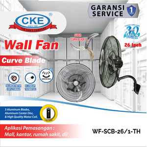 [EZM.0100010] Wall Fan Curve Blade 26 Inch Kipas Angin Dinding Tembok Rumah Industri Aluminium 26" Inch Kipas Tornado Besi Aluminium