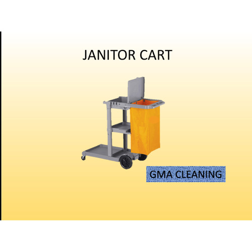 [EZM.0300148] Janitor Cart dengan Cover / Keranjang Kain Kotor